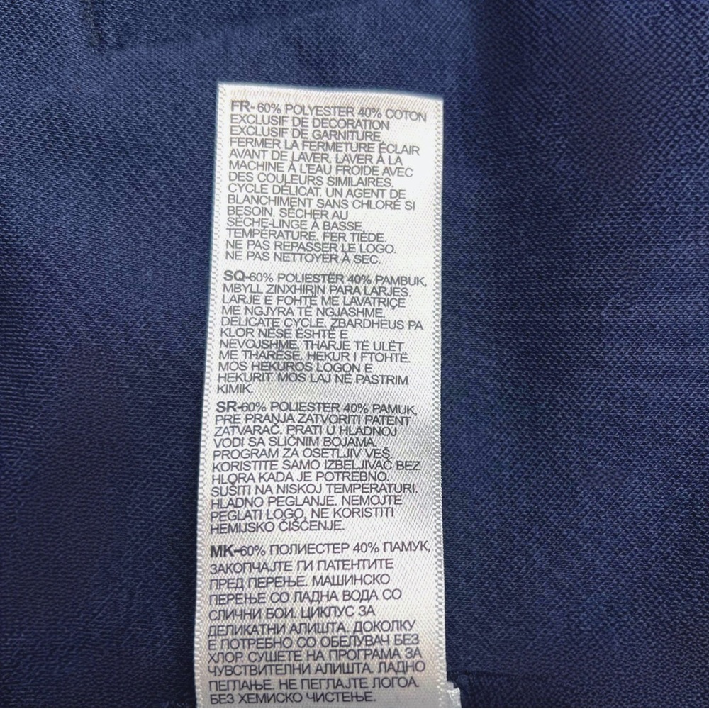 Original Penguin Navy Blue Track Jacket XXL White Sleeve Stripe Full Zip - Picture 11 of 11